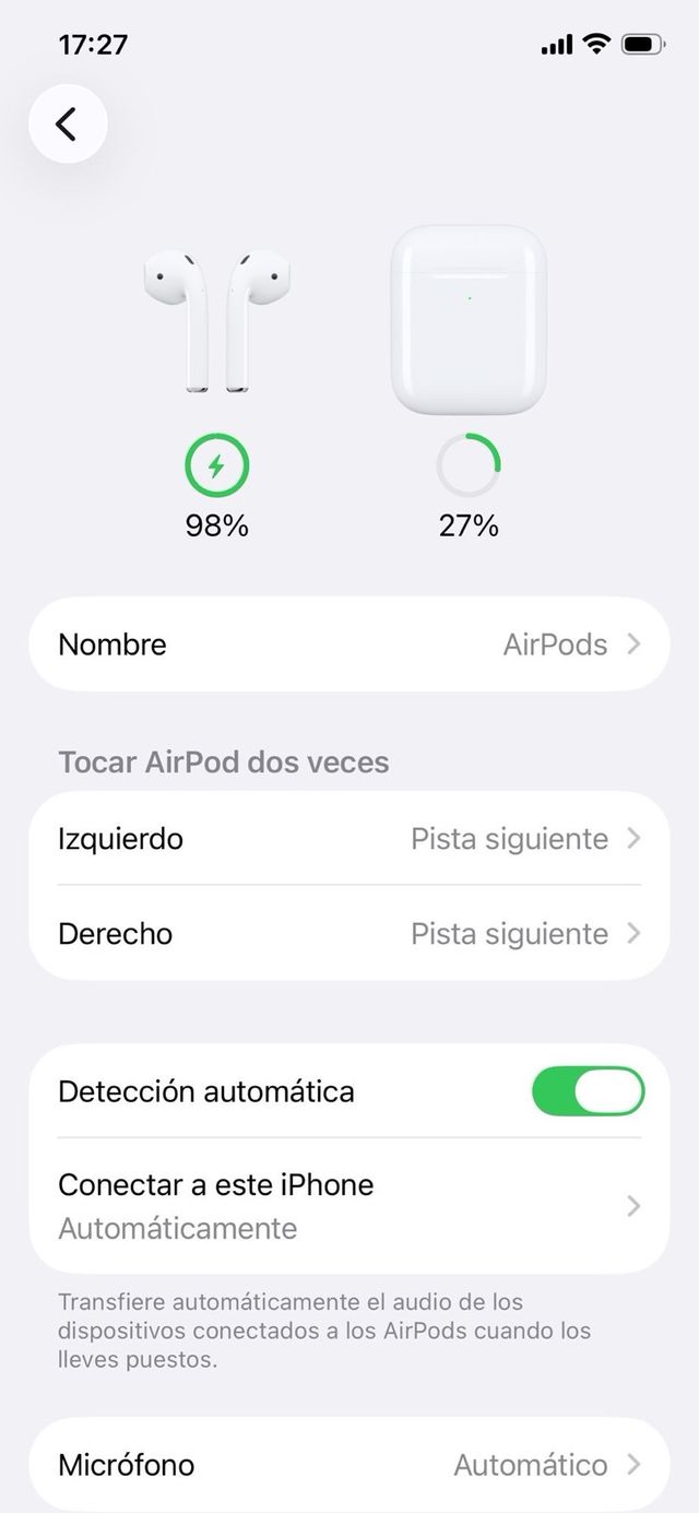 AirPods 2ª Gen con estuche de carga