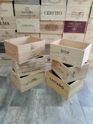 Scaffale Scatole Vino Legno