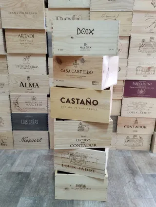 Scaffale Scatole Vino Legno