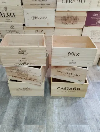 Scaffale Scatole Vino Legno