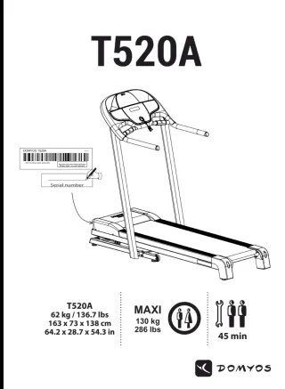Cinta de correr Domyos T520A