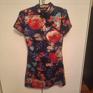 Vestido Zara estampado grullas y flores