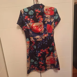 Vestido Zara estampado grullas y flores