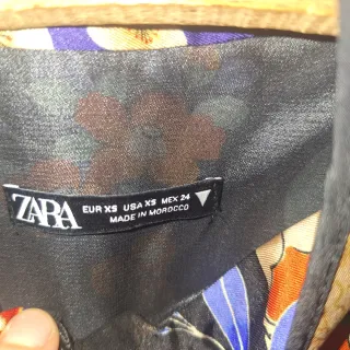 Vestido Zara estampado grullas y flores