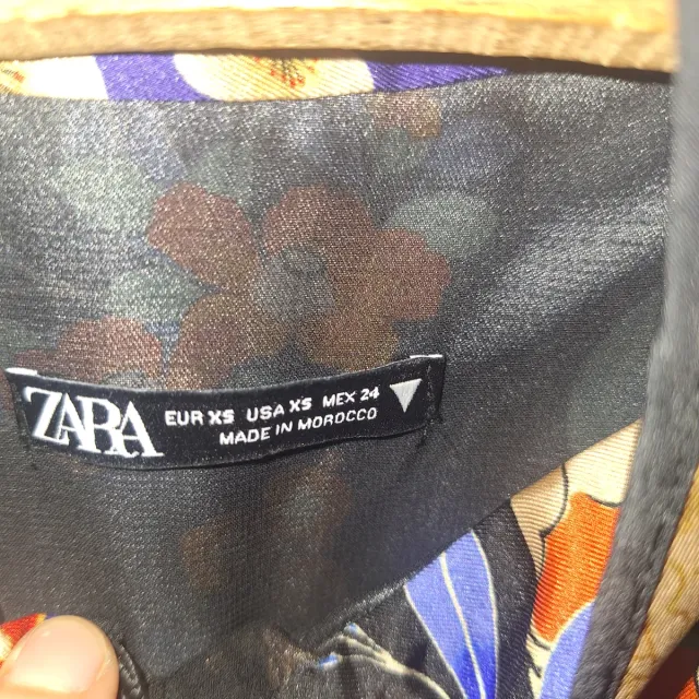 Vestido Zara estampado grullas y flores