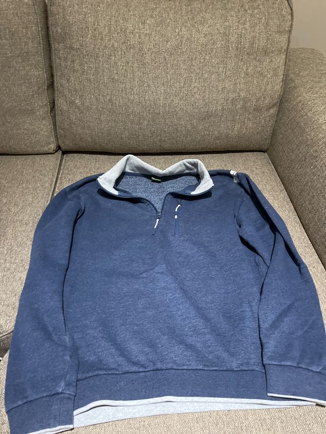 Chaqueta hombre azul y gris