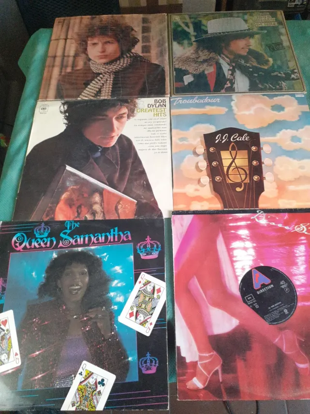 Lote 7 Vinilos LP Bob Dylan, J.J. Cale, Queen Sama