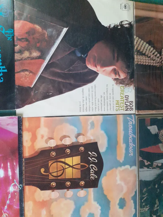 Lote 7 Vinilos LP Bob Dylan, J.J. Cale, Queen Sama