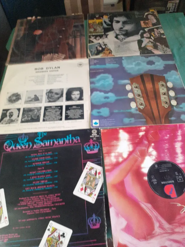 Lote 7 Vinilos LP Bob Dylan, J.J. Cale, Queen Sama