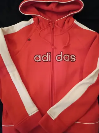 Chaqueta Adidas Roja y Blanca