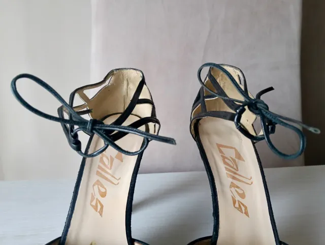 Zapatos de ante negro vintage Talla 40