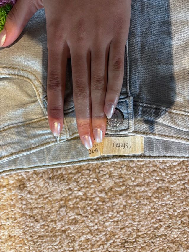 Shorts vaqueros niña con parches fruta, talla 9-10