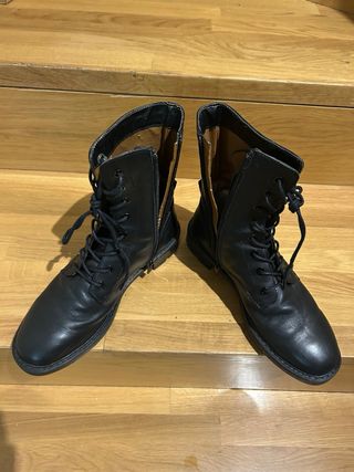 Botines negros Zara Piel Talla 38