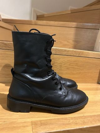 Botines negros Zara Piel Talla 38