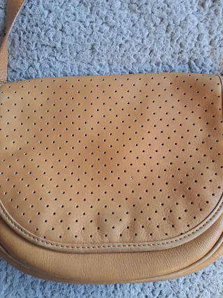 Bolso bandolera Uterqüe piel marrón