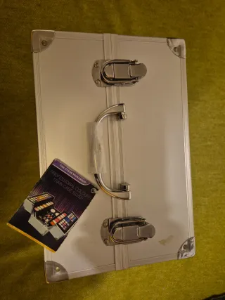 Maletín Maquillaje Profesional 3 Pisos Plata