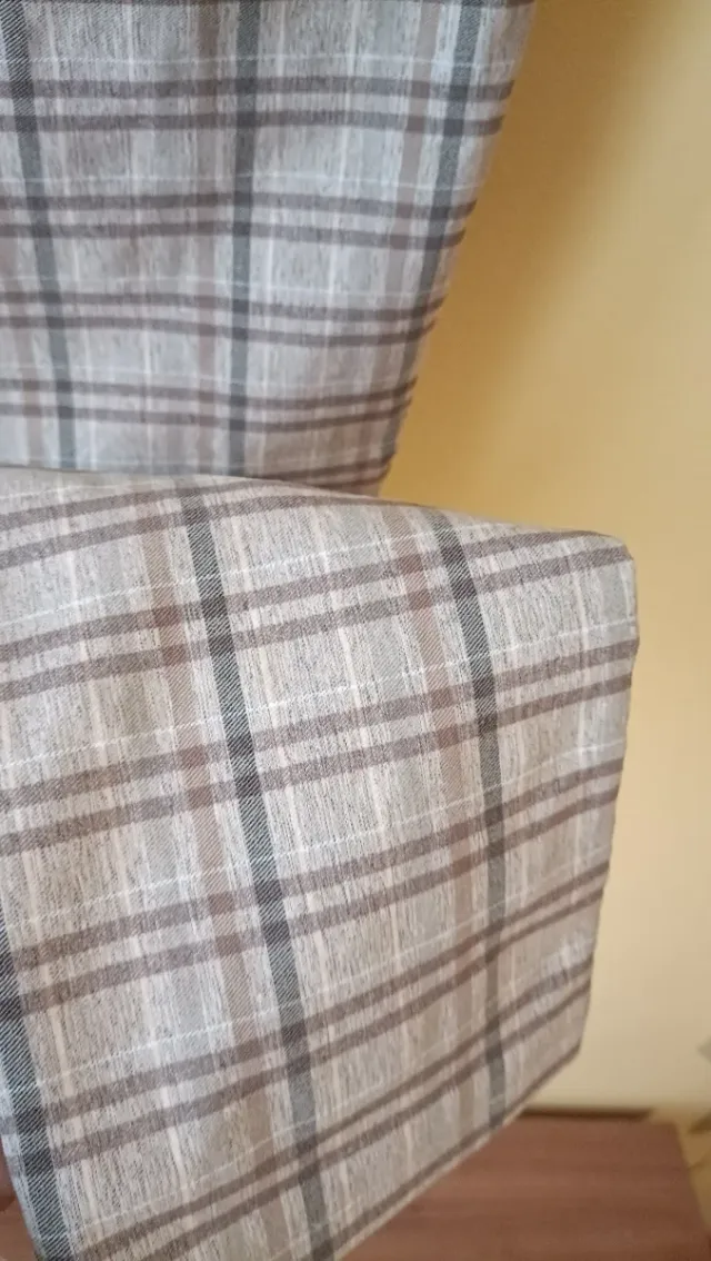 Pantalón cuadros elástico marrón y gris