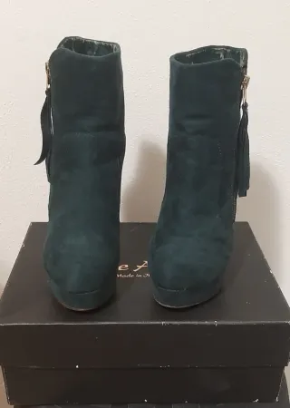 Stivaletti donna verdi con tacco