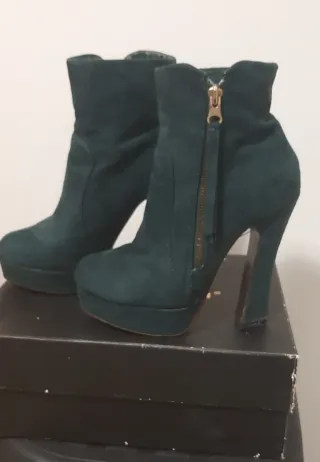 Stivaletti donna verdi con tacco