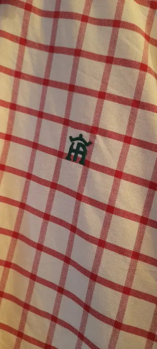 Camisa Hierro y Albero cuadros rojo y blanco
