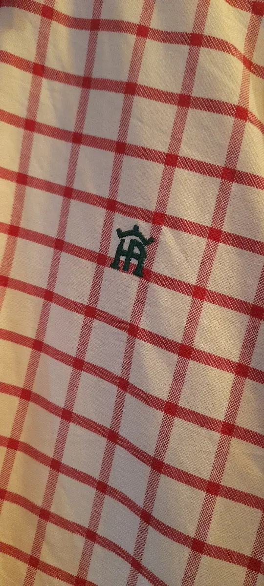 Camisa Hierro y Albero cuadros rojo y blanco