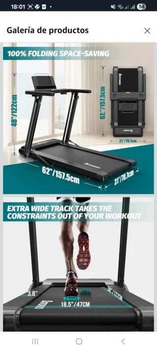 Cinta de correr Botorro plegable 14km/h