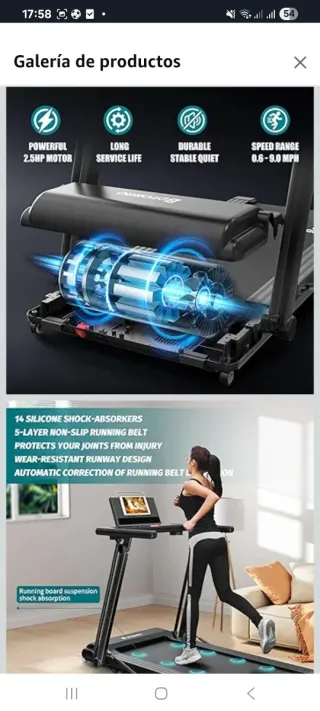 Cinta de correr Botorro plegable 14km/h