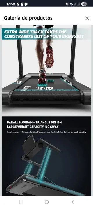 Cinta de correr Botorro plegable 14km/h