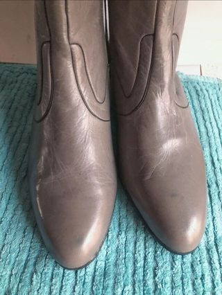 Botines Piel Cabra Gris