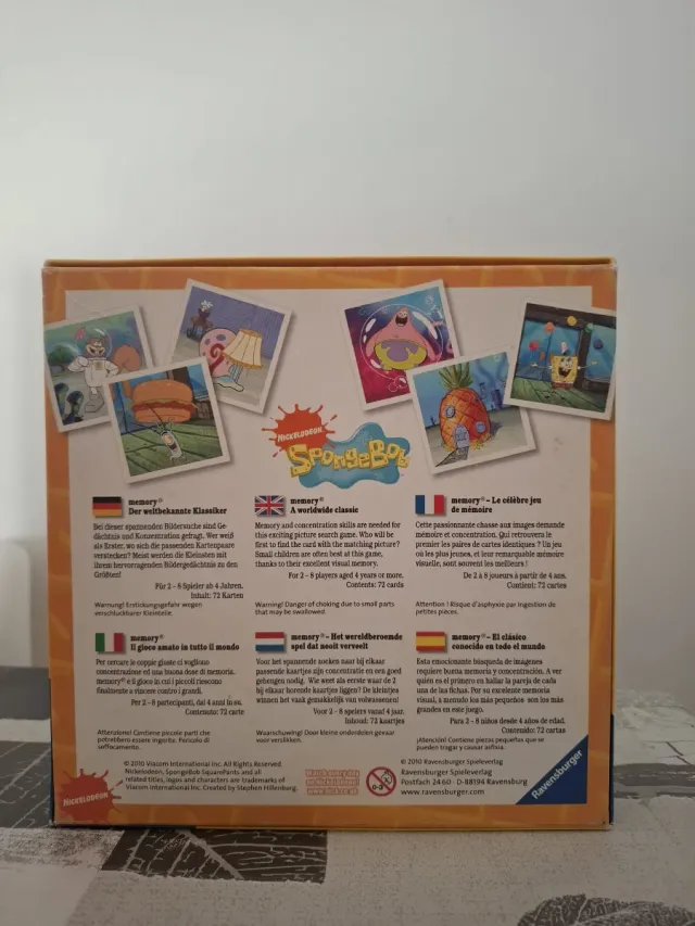 Juego de Memoria Bob Esponja Ravensburger