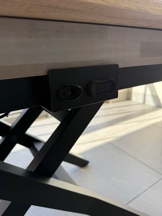 Mesa extensible madera y metal antracita