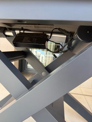 Mesa extensible madera y metal antracita