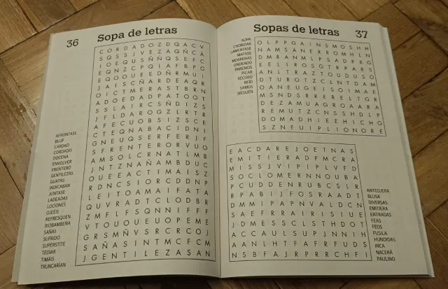 Libro Sopas letras 100 páginas lápiz&papel memoria