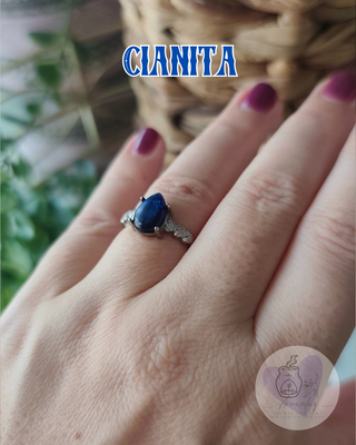 Anillo Cianita Gota