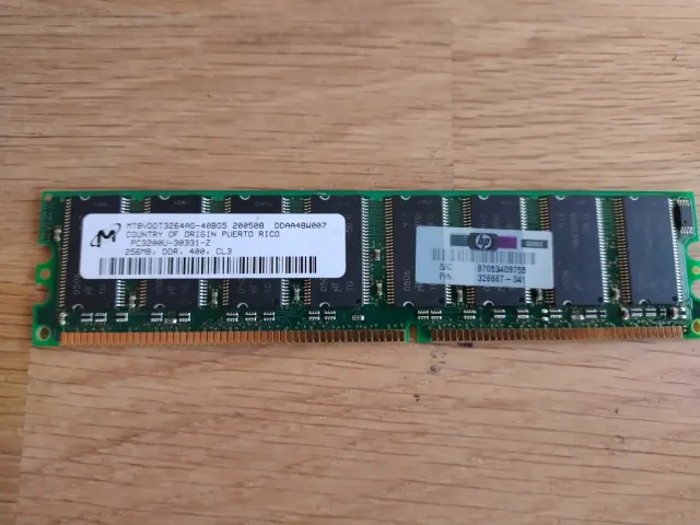 Memoria RAM HP 256MB DDR 400 CL3
