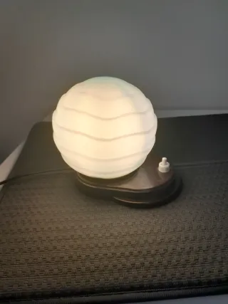 Lampada vintage sfera vetro teal