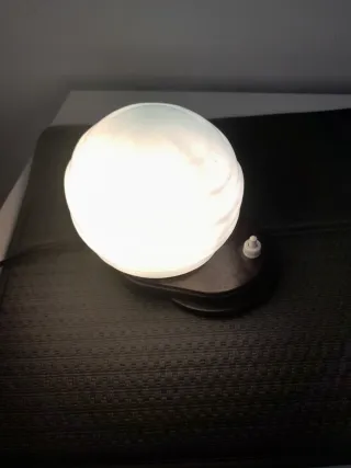 Lampada vintage sfera vetro teal