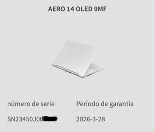 Portátil Aero 14 OLED 9MF-E2SESB4SH i5