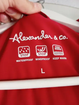 Abrigo rojo Alexander talla L
