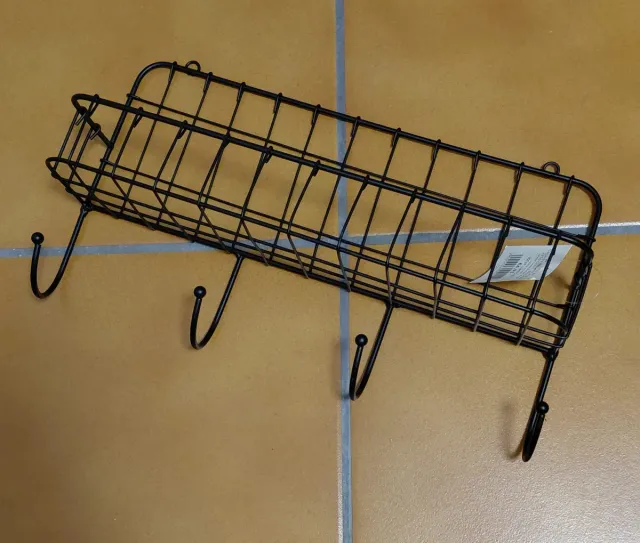 Perchero de pared con 4 ganchos