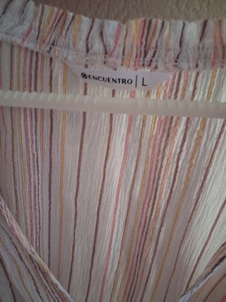 Blusa Encuentro Rayas Multicolor Talla L