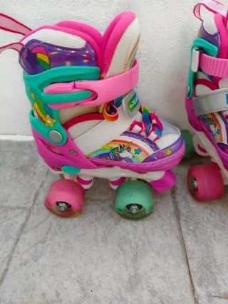 Patines infantiles 4 ruedas unicornio