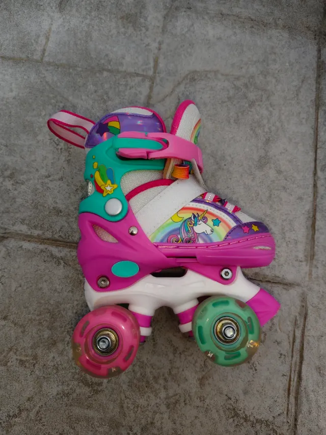 Patines infantiles 4 ruedas unicornio