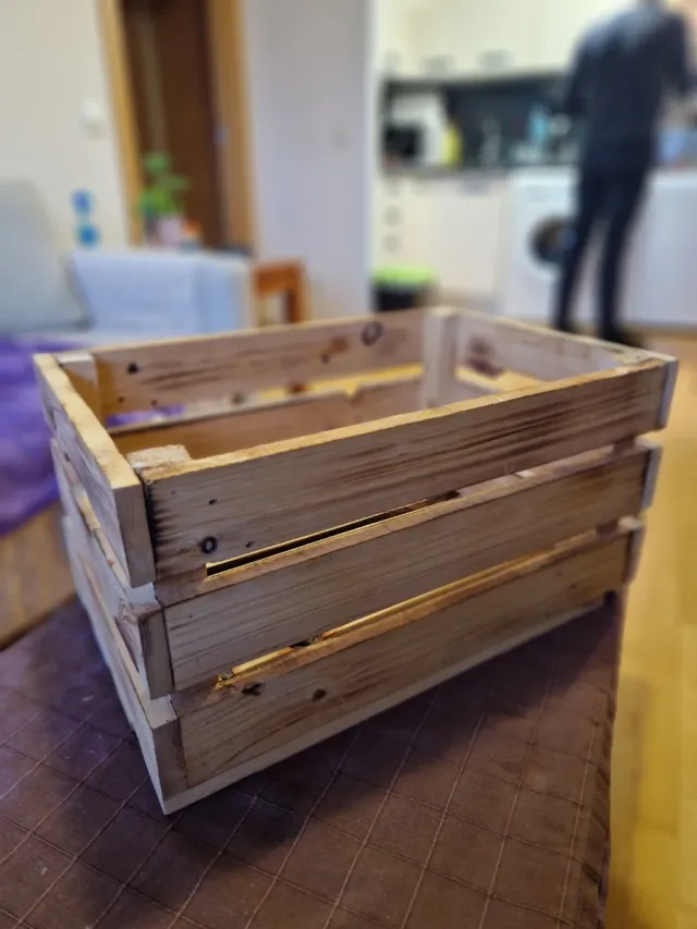 Caja de madera rústica