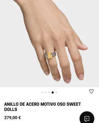 Pulsera y Anillo "Tous" Acero y Oro
