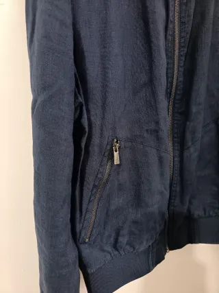 Chaqueta Bomber Azul Zara