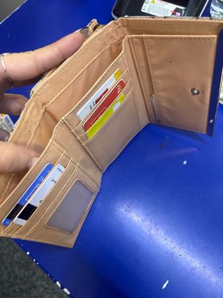 Cartera/Monedero Beige y Dorada