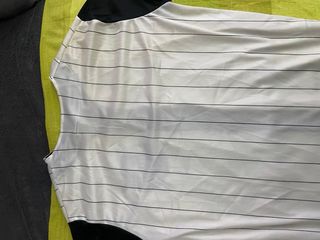 Camisa Béisbol Authentic Rayas Negras Blancas