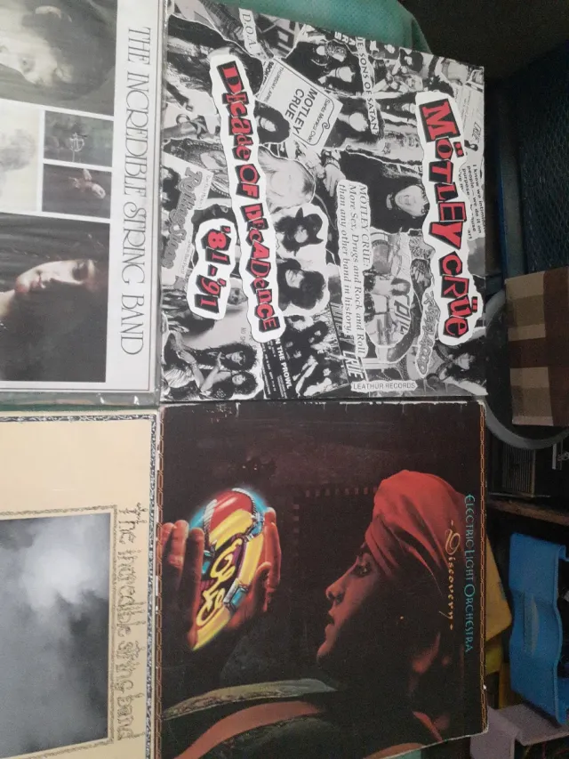 Lote 7 Vinilos LP: Mötley Crüe, ELO, Cat Stevens