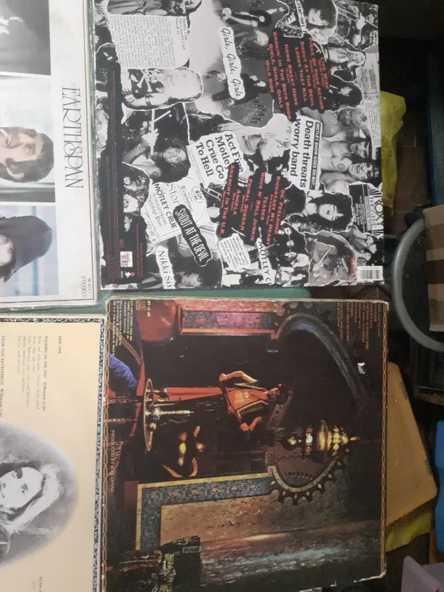 Lote 7 Vinilos LP: Mötley Crüe, ELO, Cat Stevens